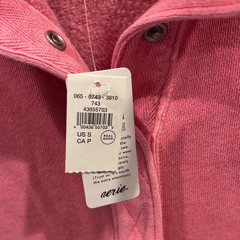 Aerie Dusty Rose  1/4 snap Sweater - Picture 2 of 4